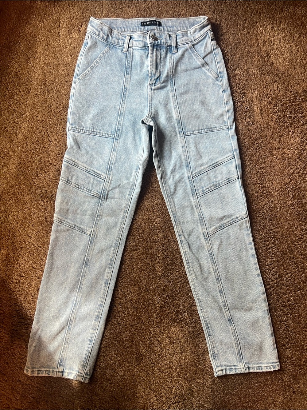 Sincerely Jules Light Blue Paneled Jeans